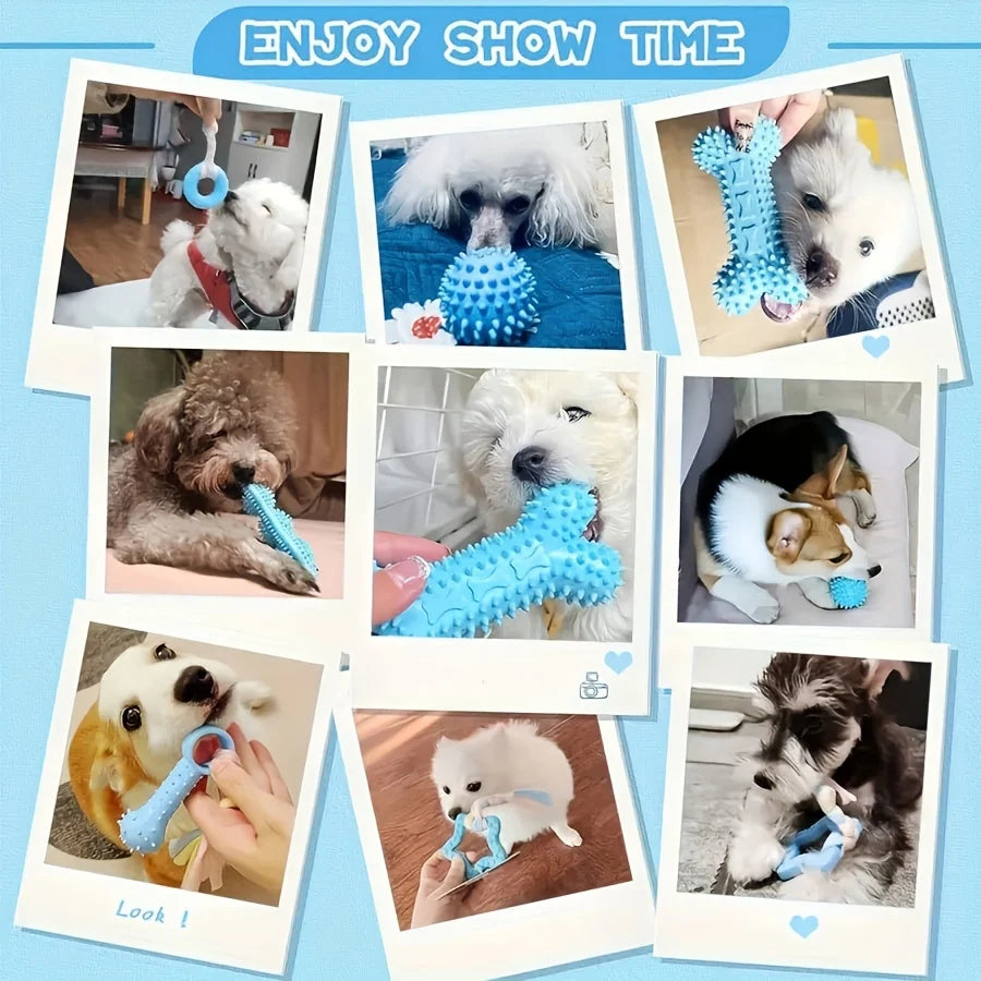 6Pcs Bite Resistant Rubber Chew Toys for Puppies