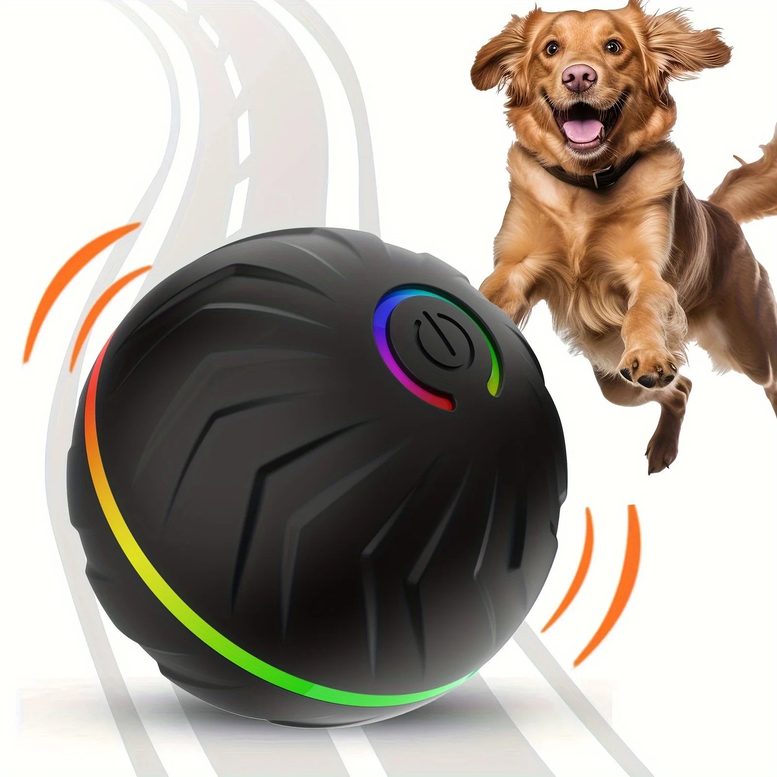 Smart Interactive Rolling Jumping Light Dog Toy Ball