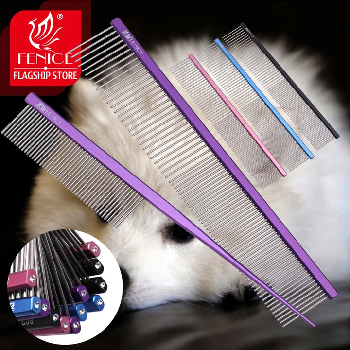 Fenice Stainless Steel Pet Comb for Dogs Cats Grooming