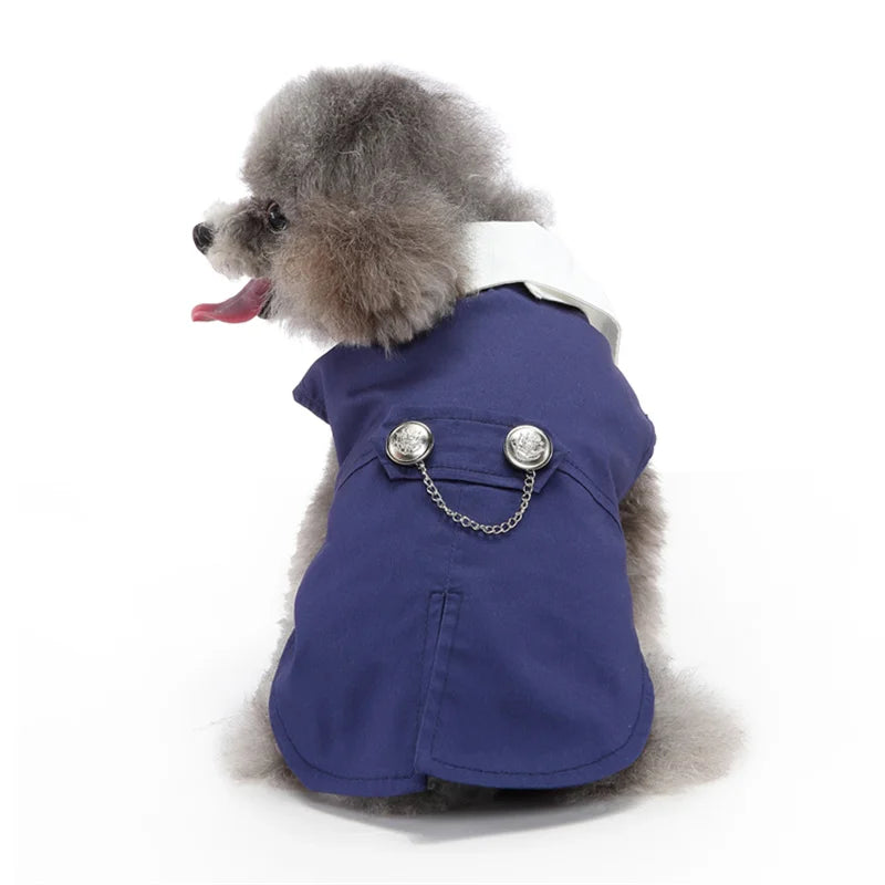 Luxury Male Dog Tailcoat Suit for Small Dogs Wedding