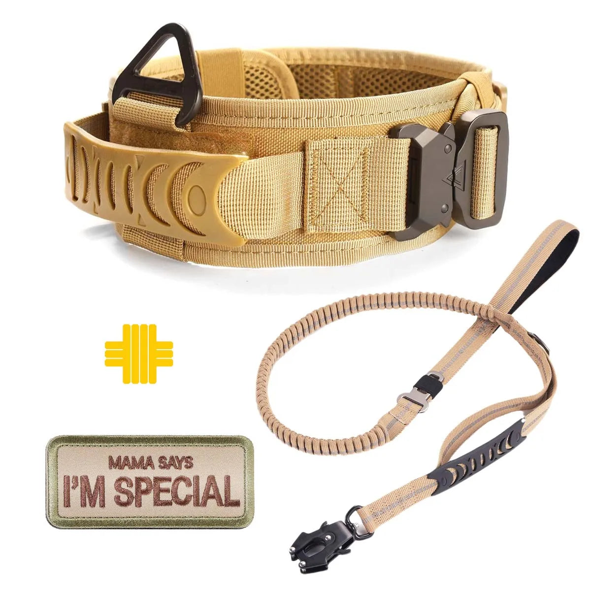 Reflective Adjustable Tactical Nylon Dog Collar Heavy Duty Training