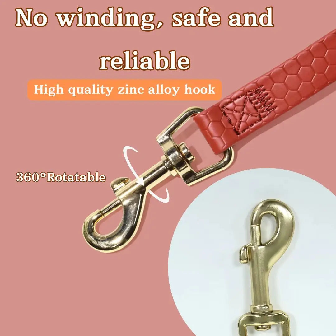 Waterproof PVC Dog Training Leash with Metal Hook