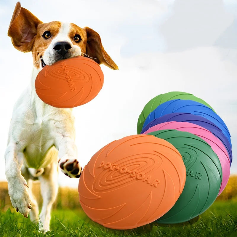 Silicone Interactive Flying Disc Toy for Dogs Cats Training