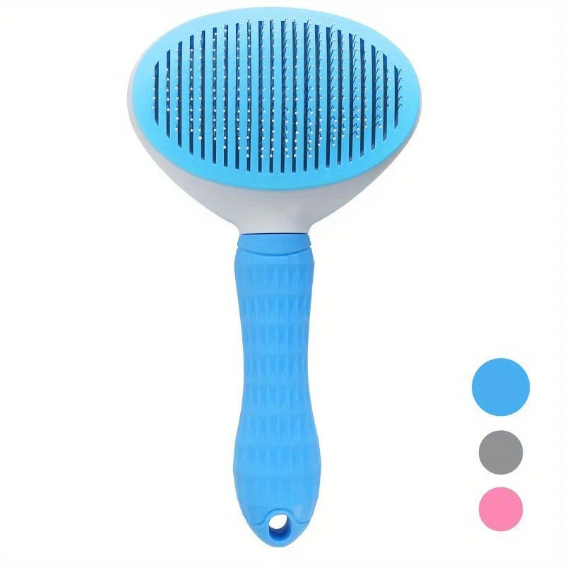 One-Click Self-Cleaning Pet Slicker Brush Hair Remover Comb