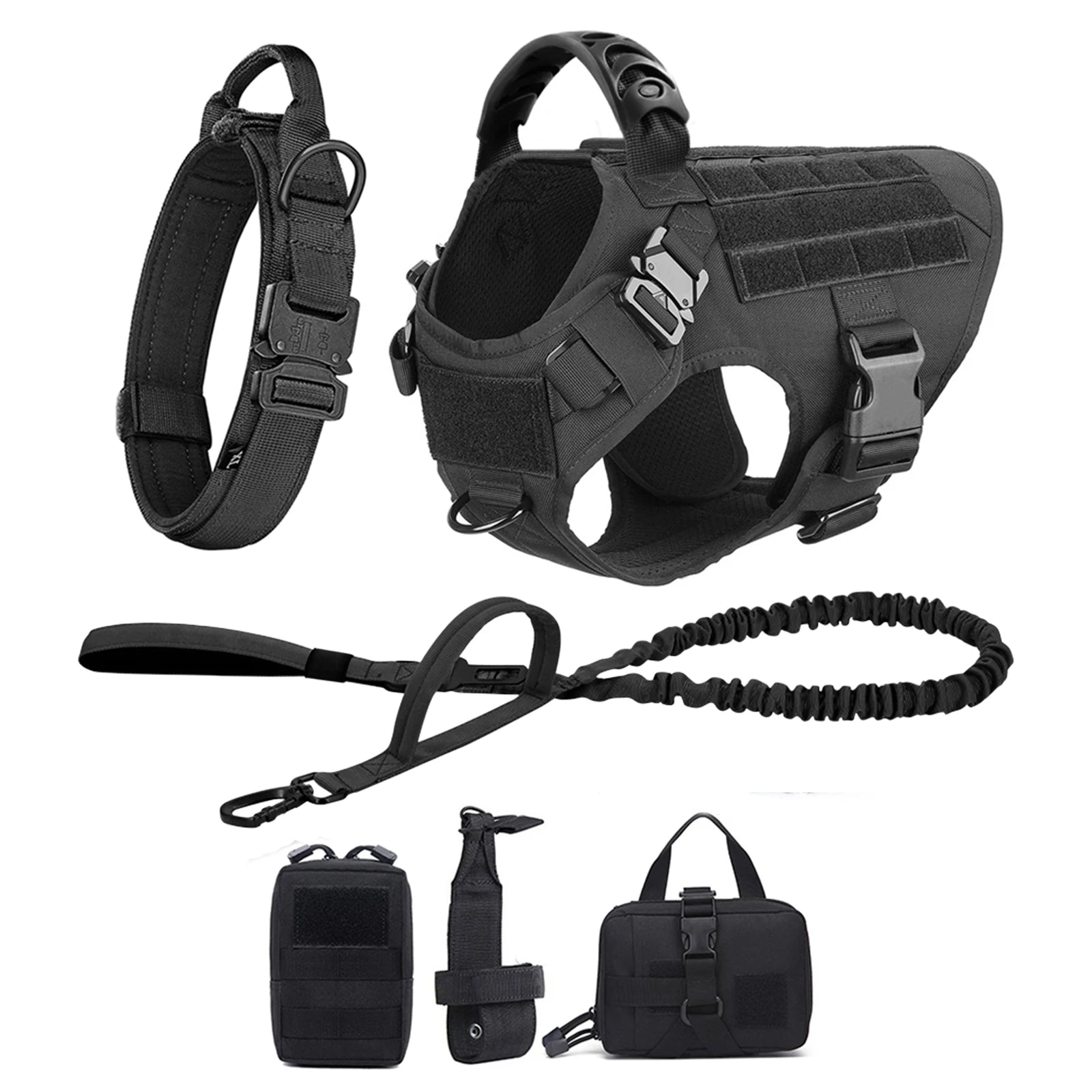 Large Dog Harness Leash Set Adjustable Training Walking Vest