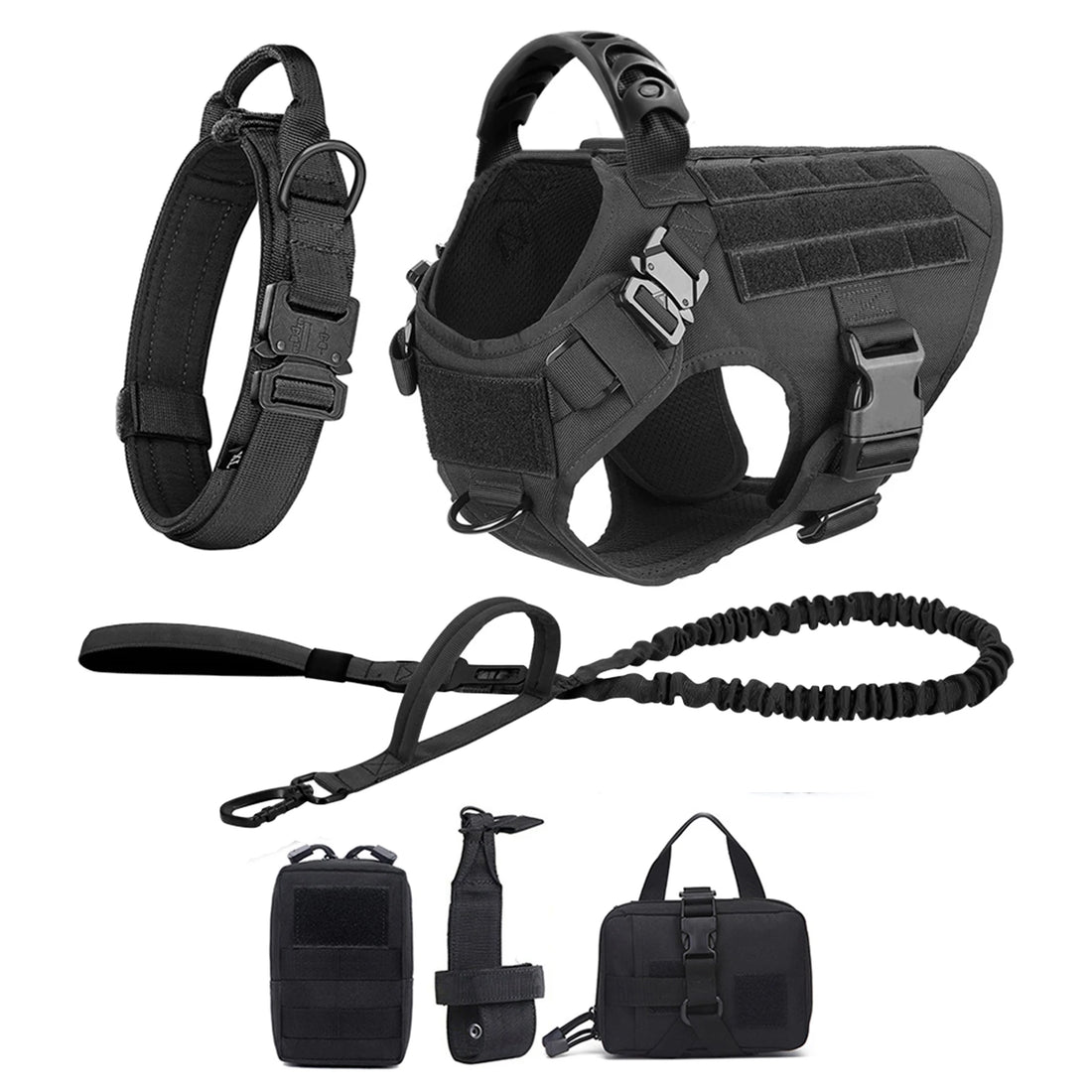 Large Dog Harness Leash Set Adjustable Training Walking Vest