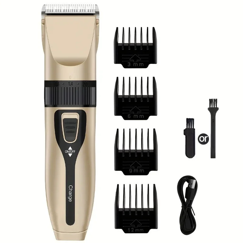 Cordless USB Rechargeable Pet Hair Clipper Grooming Kit Low-Noise