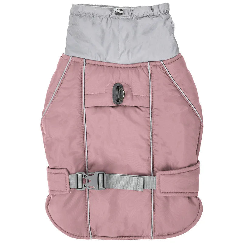Winter Waterproof Reflective Dog Jacket with Adjustable D-Ring
