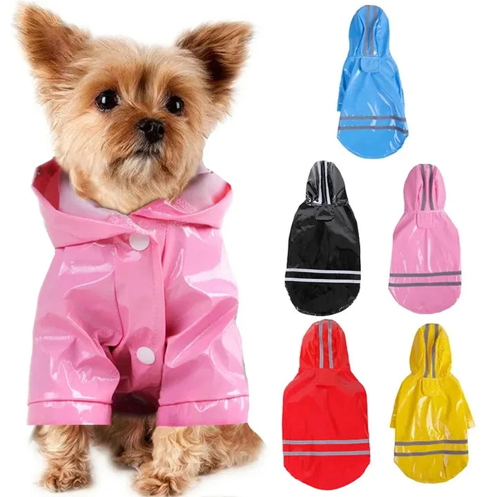 Waterproof Hooded Pet Raincoat Jacket for Dogs Cats
