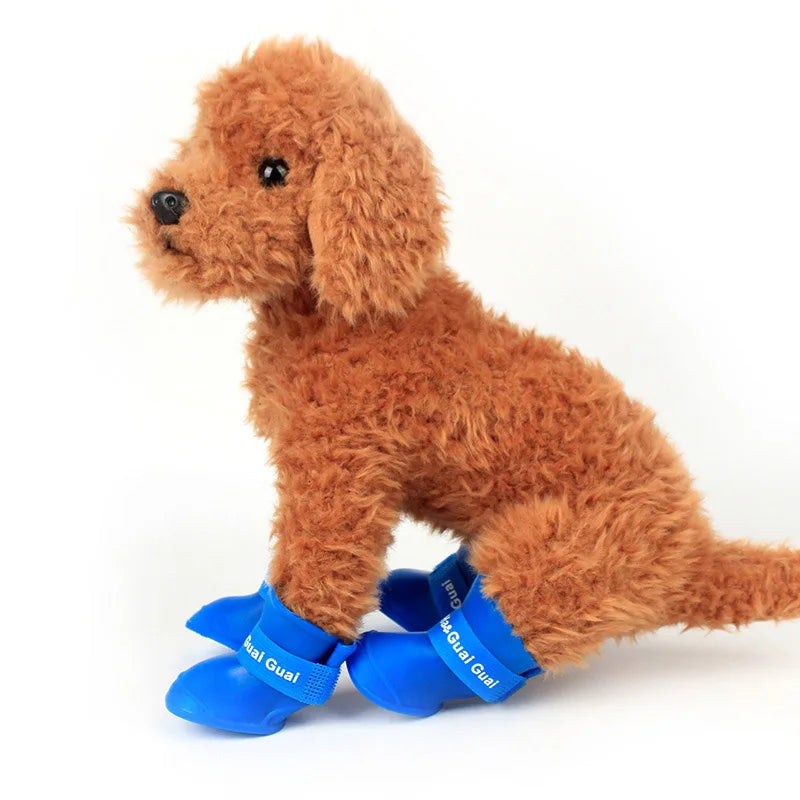 Waterproof Anti-Slip Pet Rain Boots for Dogs Cats Outdoor