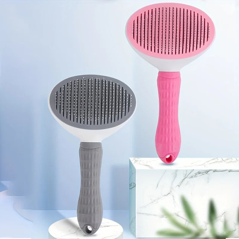 One-Click Self-Cleaning Pet Slicker Brush Hair Remover Comb