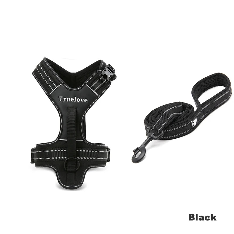 Truelove Adjustable No Pull Dog Harness Leash Set Medium