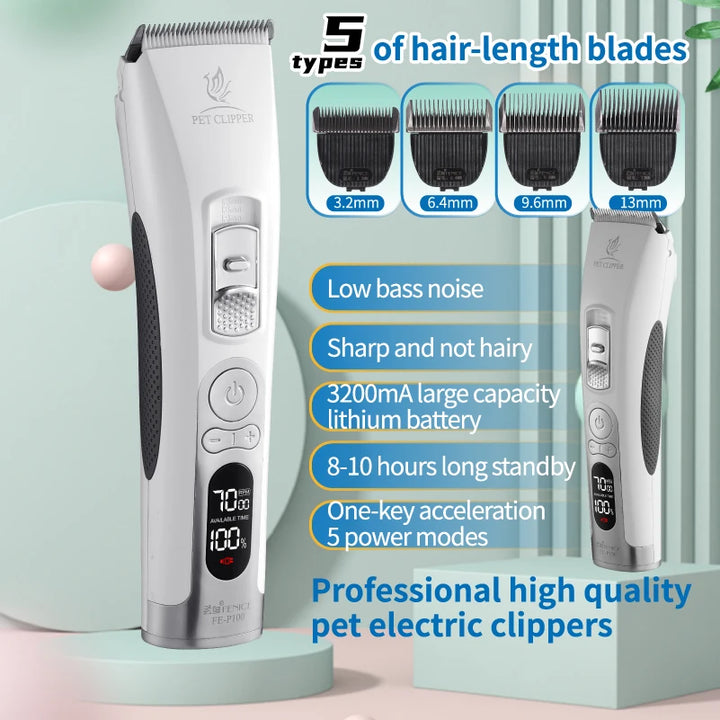 Fenice Cordless Rechargeable Pet Hair Clipper Grooming Trimmer Machine