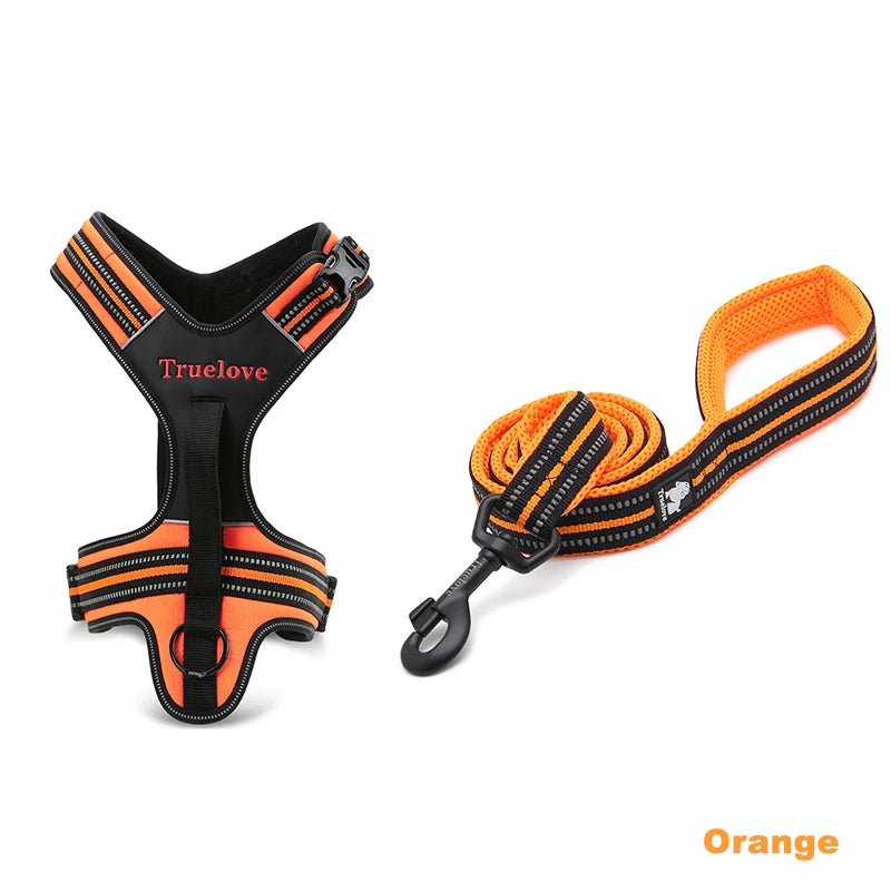 Truelove Adjustable No Pull Dog Harness Leash Set Medium