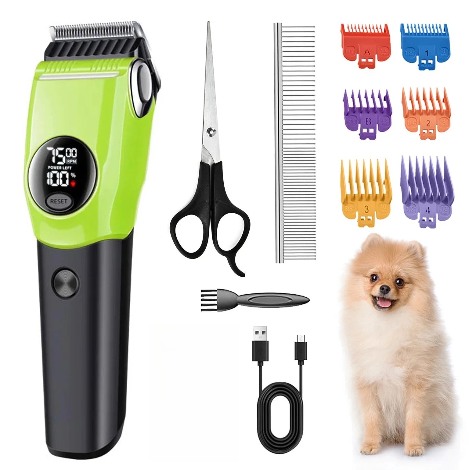 Rechargeable Low Noise Pet Hair Clipper Grooming Kit Professional