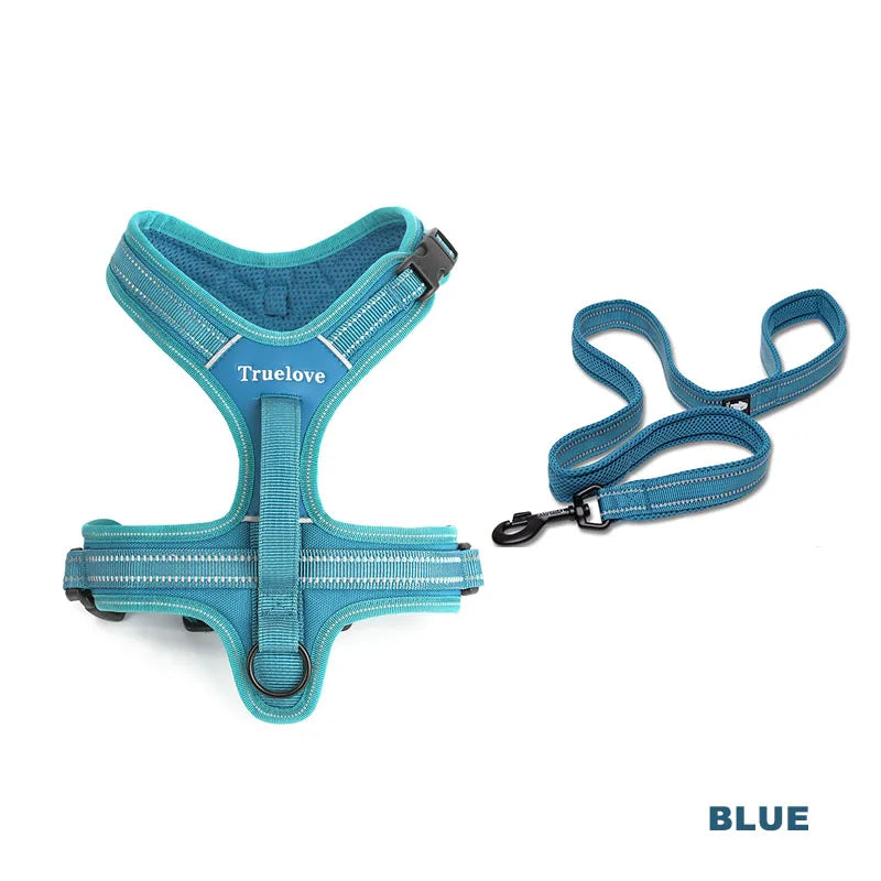 Truelove Adjustable No Pull Dog Harness Leash Set Medium