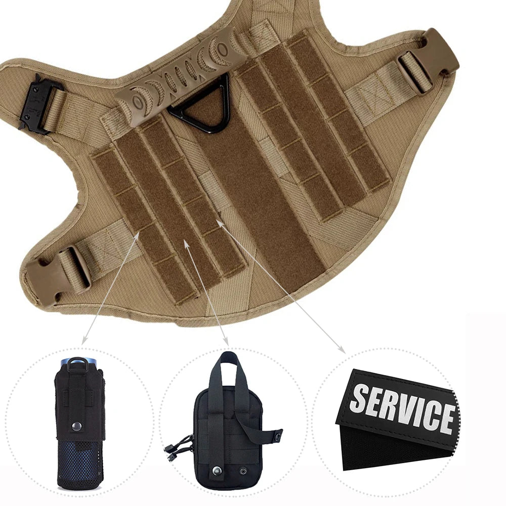 Large Dog Harness Leash Set Adjustable Training Walking Vest