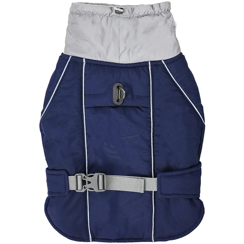 Winter Waterproof Reflective Dog Jacket with Adjustable D-Ring
