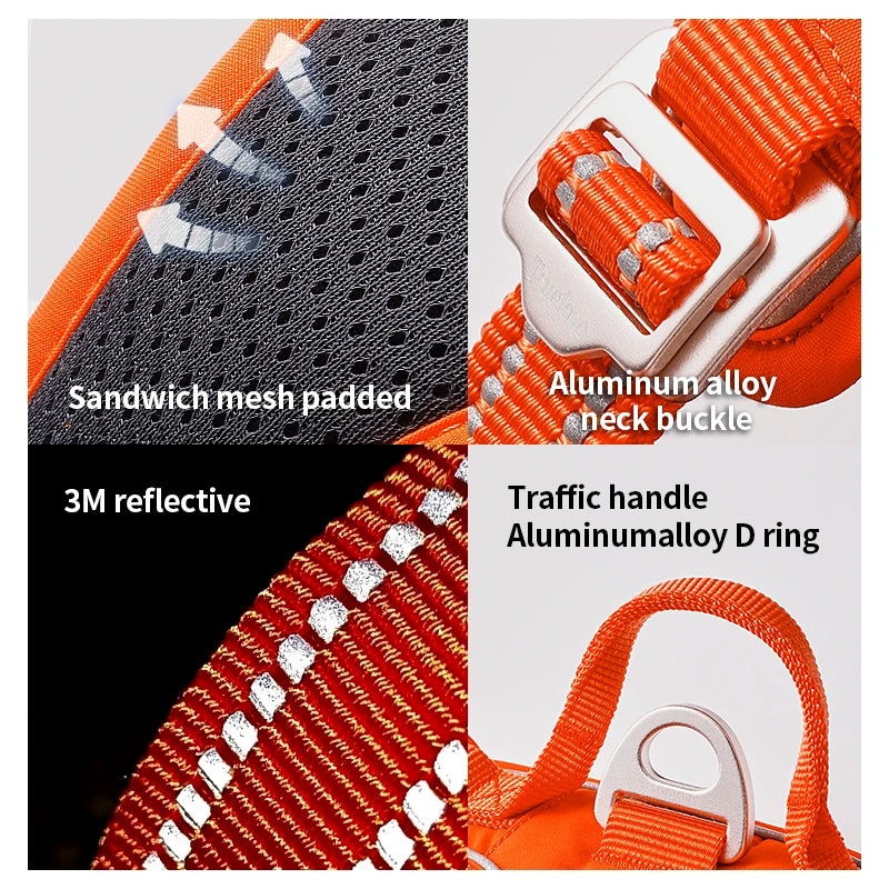 Reflective No Pull Adjustable Step-In Dog Harness