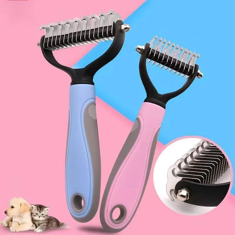 Double-Sided Stainless Steel Pet Grooming Brush Hair Removal Comb