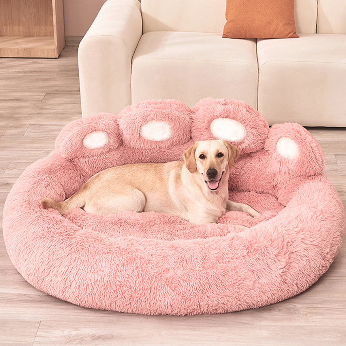 Fluffy Plush Dog Bed Warm Pet Cushion Basket Sofa