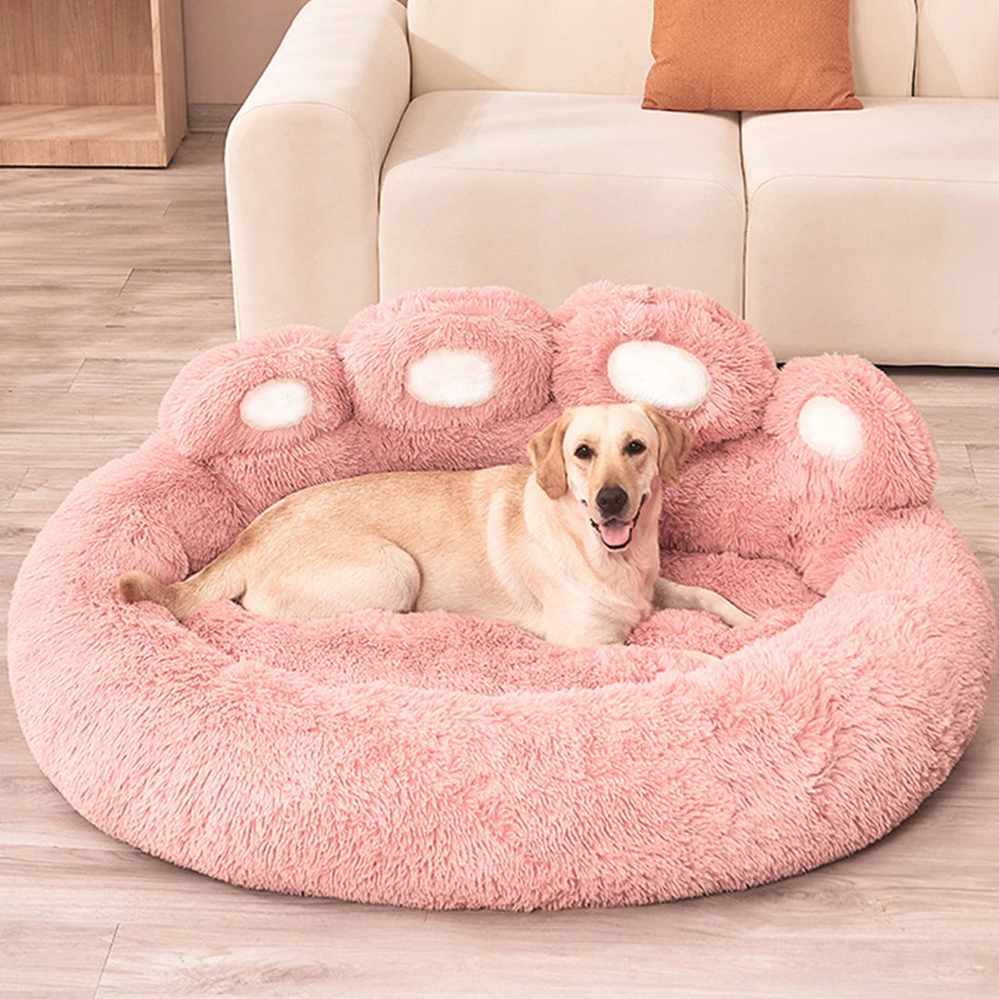 Fluffy Plush Dog Bed Warm Pet Cushion Basket Sofa