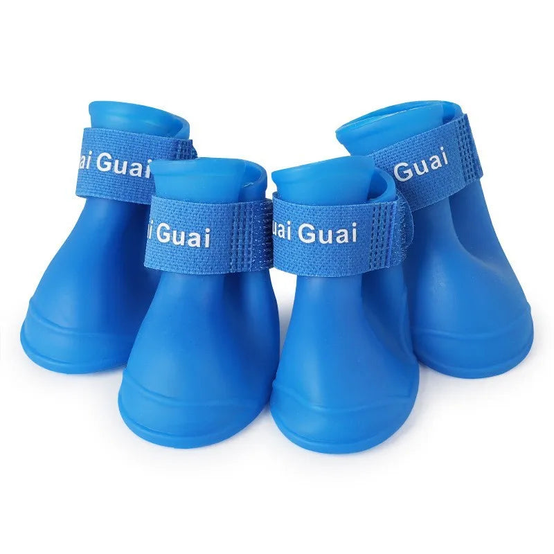 Waterproof Anti-Slip Pet Rain Boots for Dogs Cats Outdoor