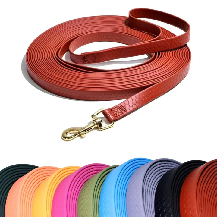 Waterproof PVC Dog Training Leash with Metal Hook