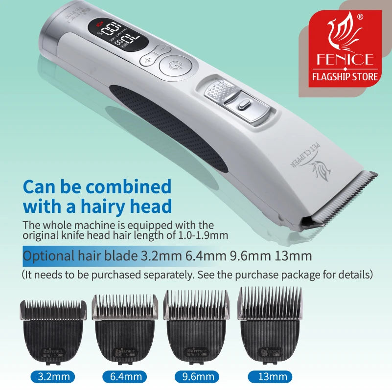 Fenice Cordless Rechargeable Pet Hair Clipper Grooming Trimmer Machine