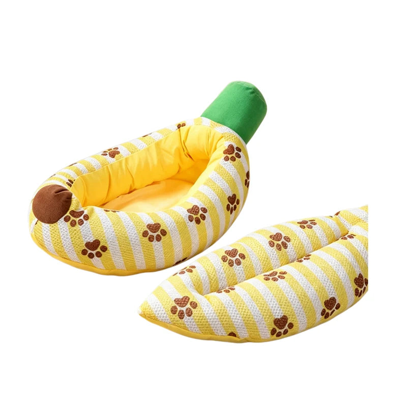 Banana Cooling Pet Bed Soft Cushion for Dogs Cats