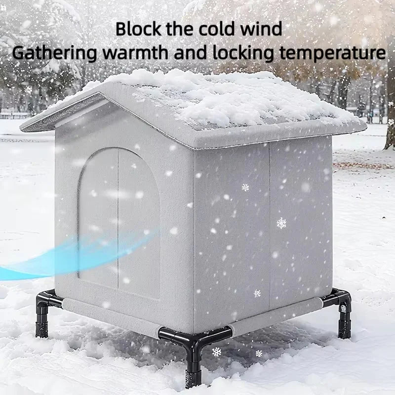 Waterproof Foldable Outdoor Pet House with Sleeping Mat Shelter
