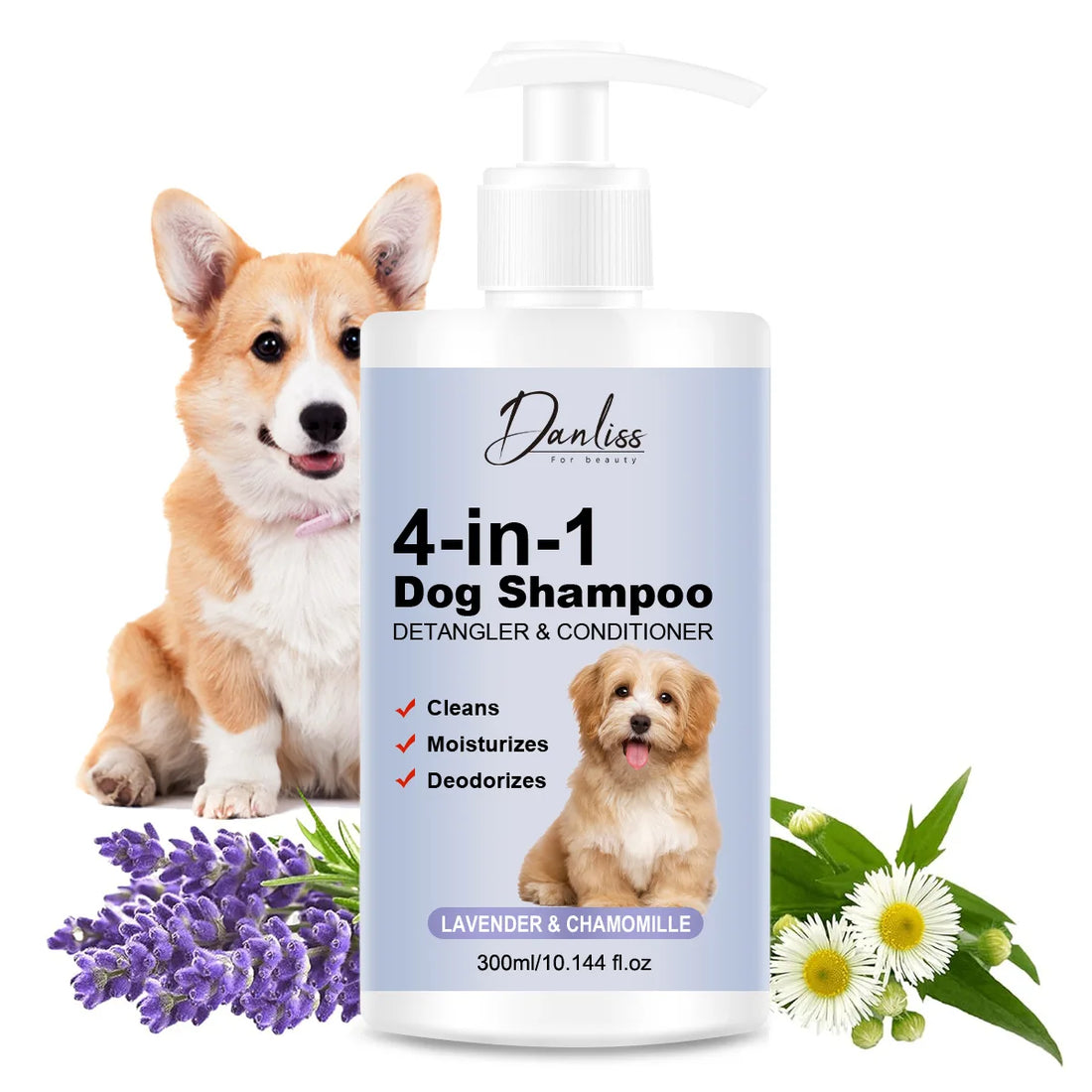 Pet Shampoo for Cats Dogs Odor Removal Hair Care