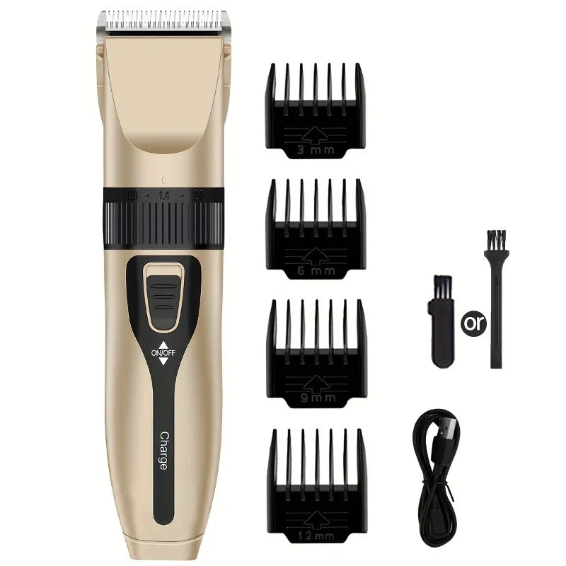 Cordless USB Rechargeable Pet Hair Clipper Grooming Kit Low-Noise