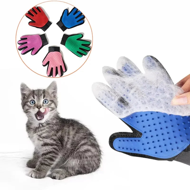 Pet Grooming Glove Deshedding Brush for Dogs Cats Massage