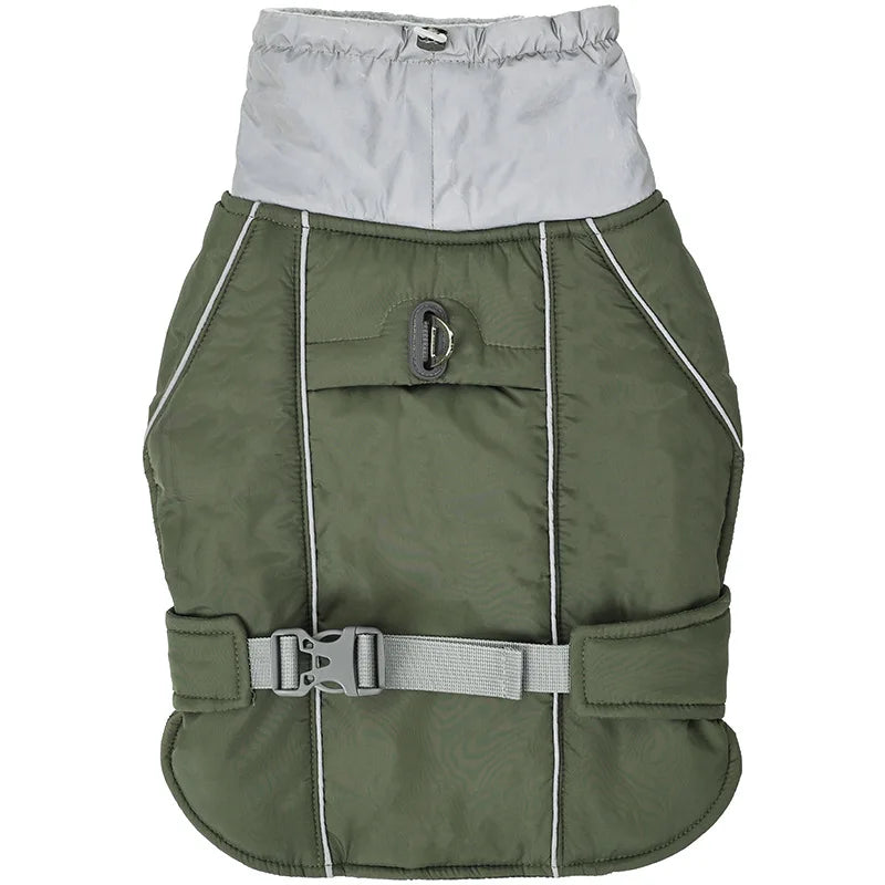 Winter Waterproof Reflective Dog Jacket with Adjustable D-Ring