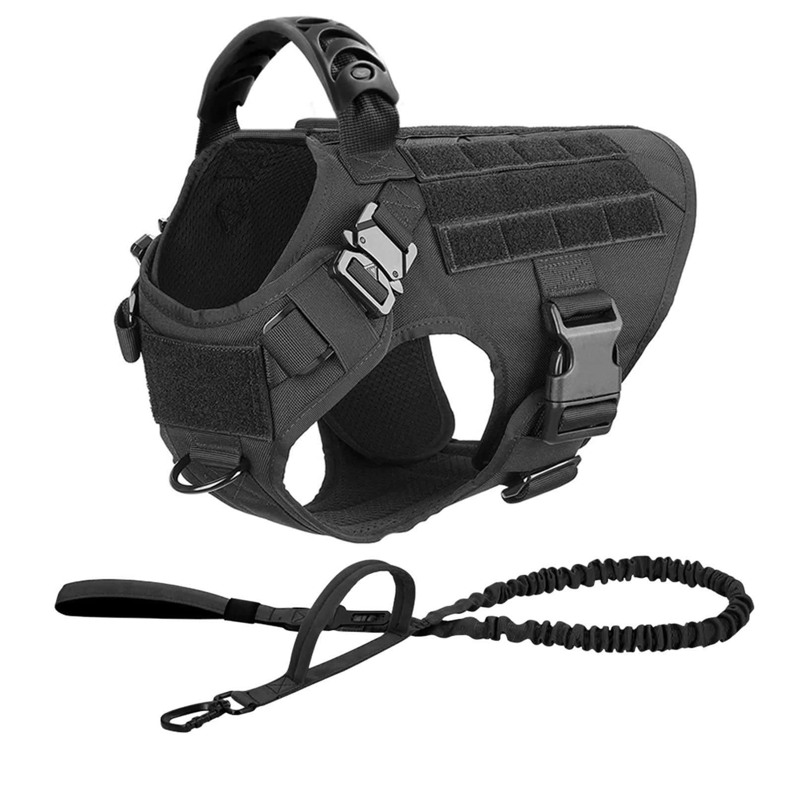Large Dog Harness Leash Set Adjustable Training Walking Vest