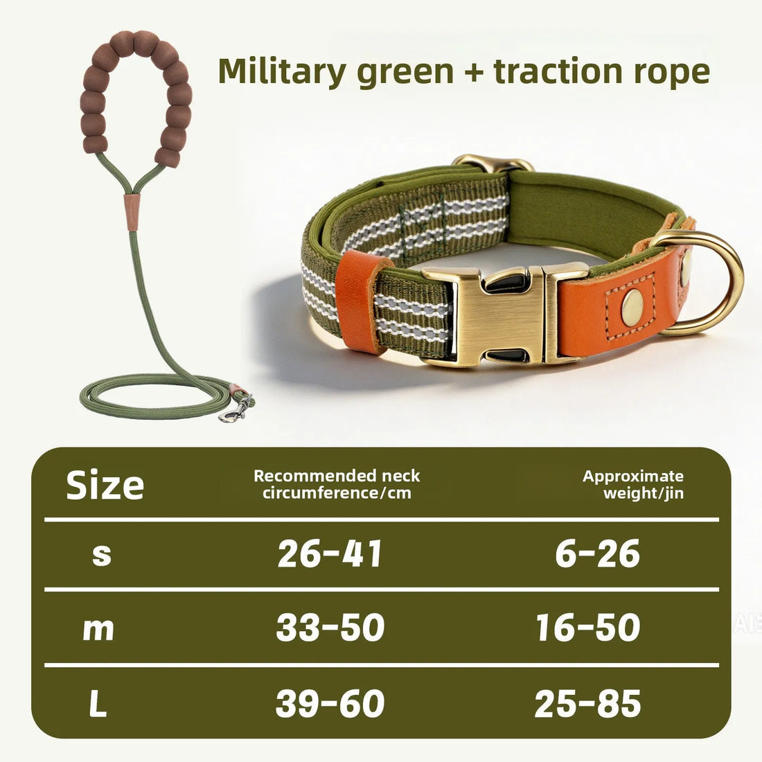 Reflective Padded Dog Collar for Medium Large Dogs Comfortable