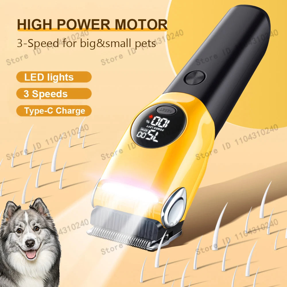 Rechargeable Low Noise Pet Hair Clipper Grooming Kit Professional
