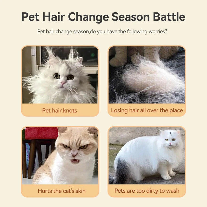 Electric Steam Pet Grooming Brush with Spray Massage