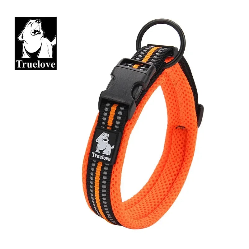 Reflective Mesh Padded Adjustable Dog Collar Durable All-Breed
