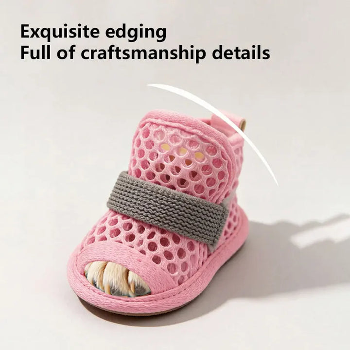 Mesh Cooling Dog Shoes with Non-Slip Pet Boots