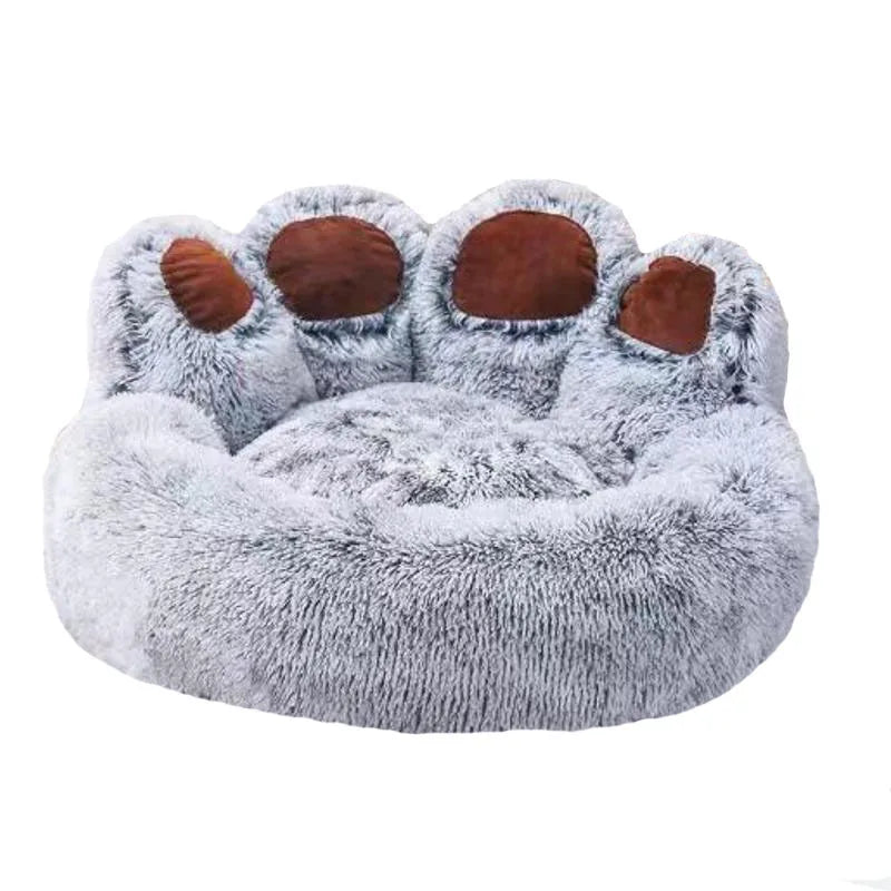 Fluffy Plush Dog Bed Warm Pet Cushion Basket Sofa