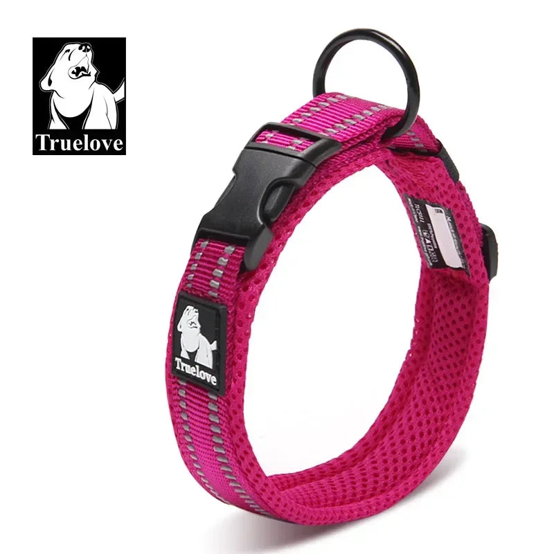 Reflective Mesh Padded Adjustable Dog Collar Durable All-Breed