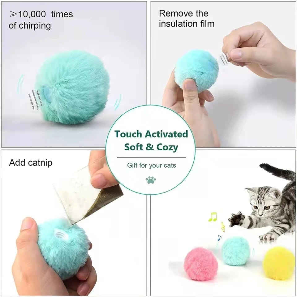 Smart Interactive Catnip Ball Toy with Sound for Cats