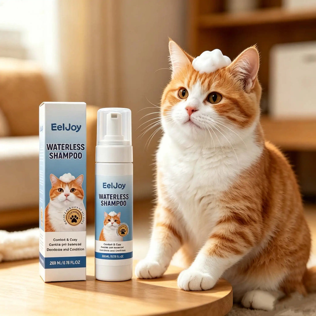 No-Rinse Cat Shampoo pH Balanced Daily Care Formula