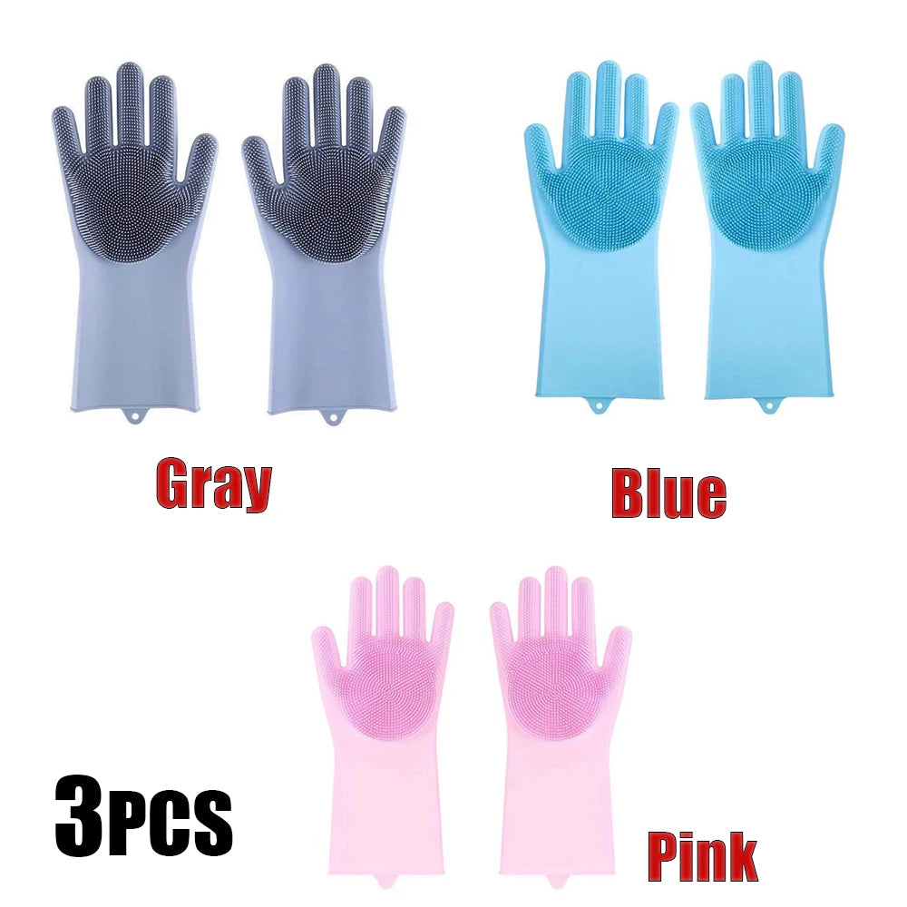 Silicone Pet Grooming Bath Glove for Dogs Cats Massage