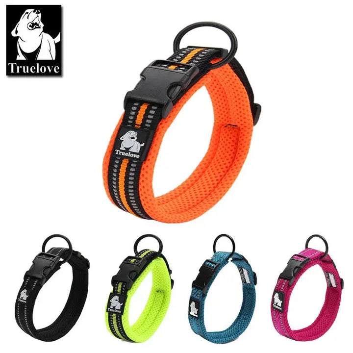 Reflective Mesh Padded Adjustable Dog Collar Durable All-Breed