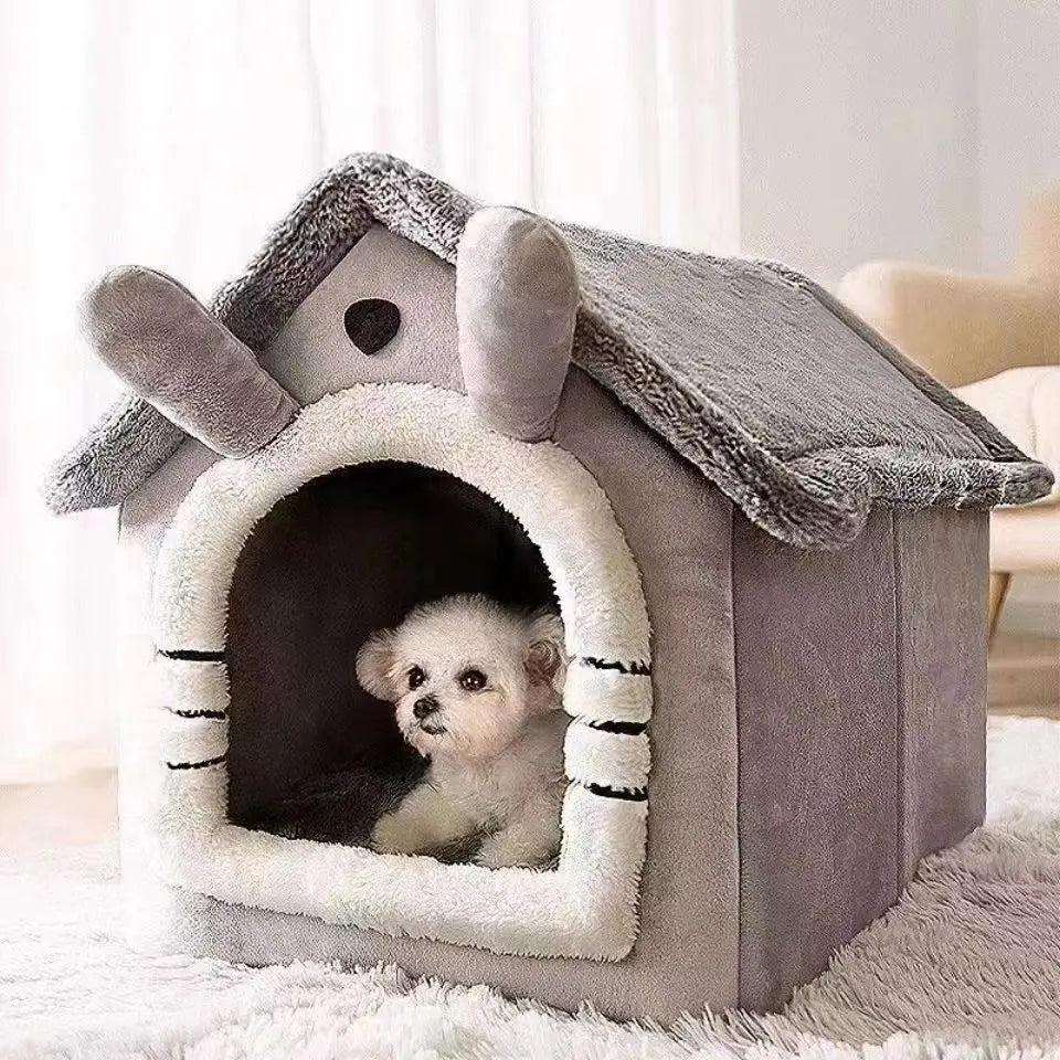 Washable House Style Pet Bed for Small Dogs Cats