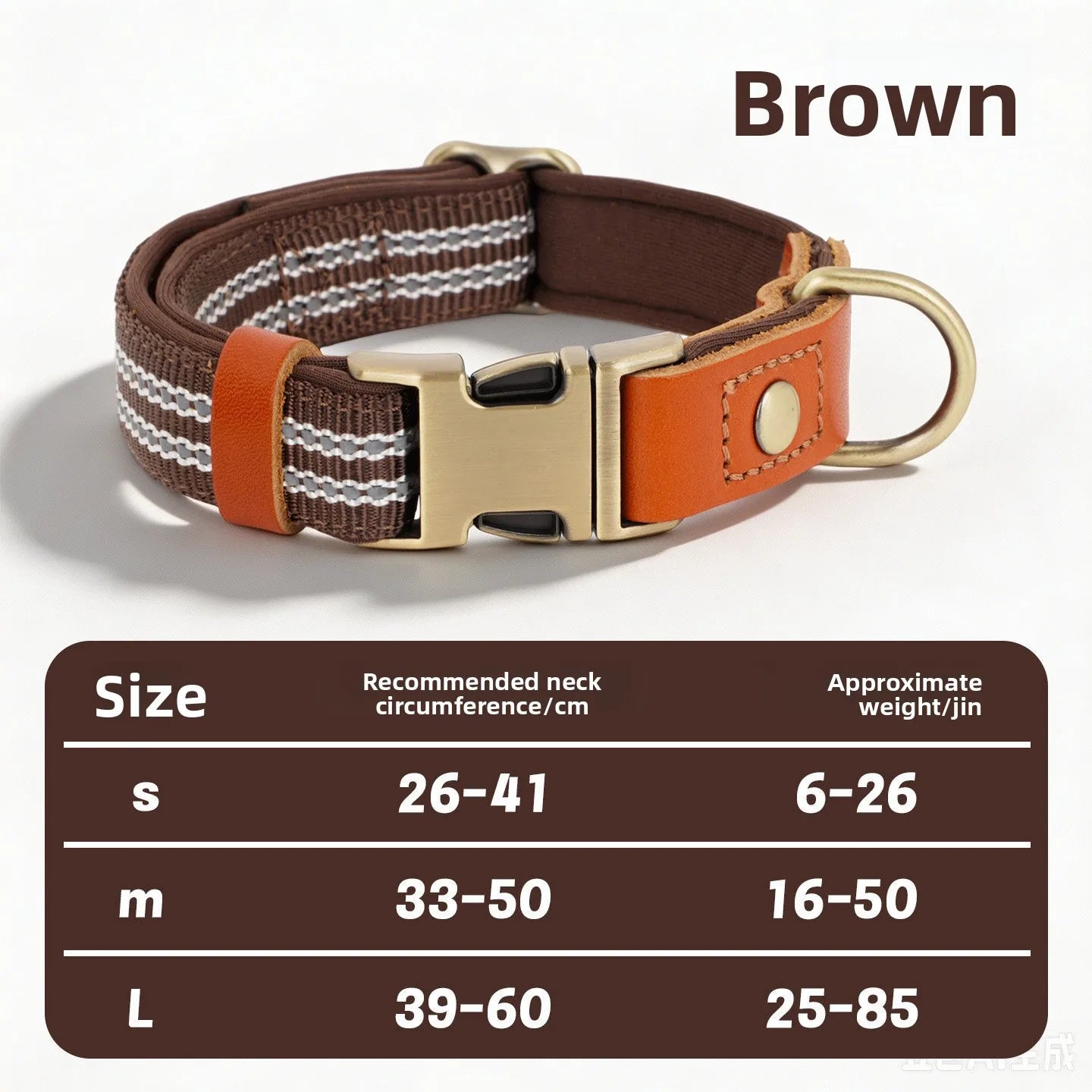 Reflective Padded Dog Collar for Medium Large Dogs Comfortable