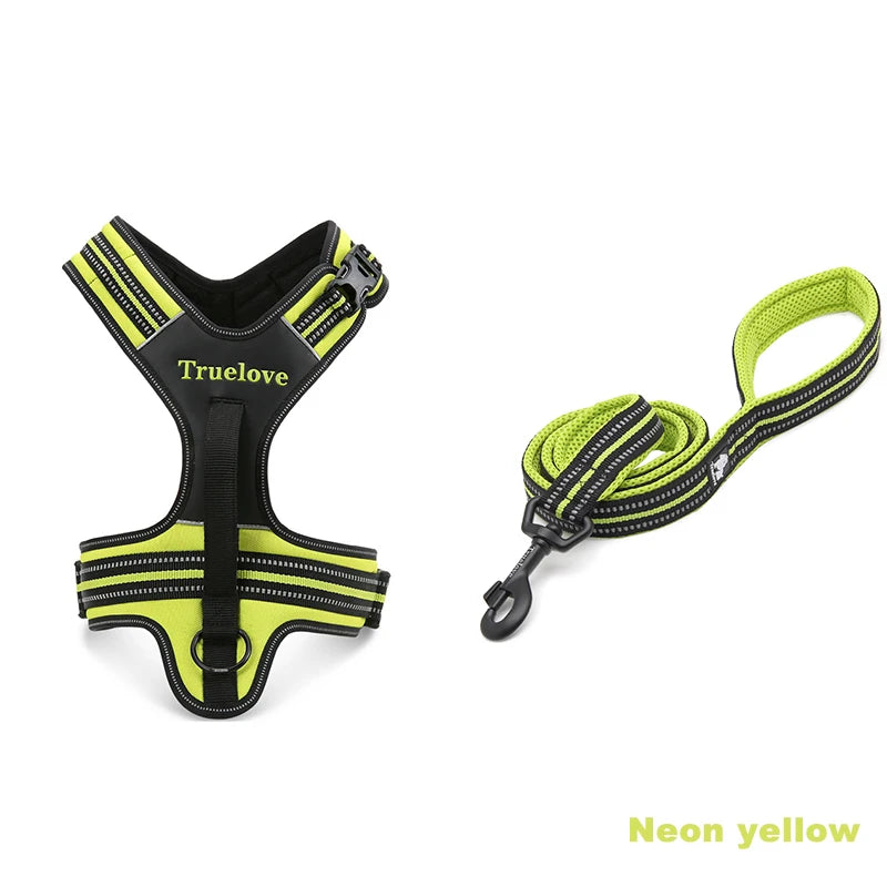Truelove Adjustable No Pull Dog Harness Leash Set Medium
